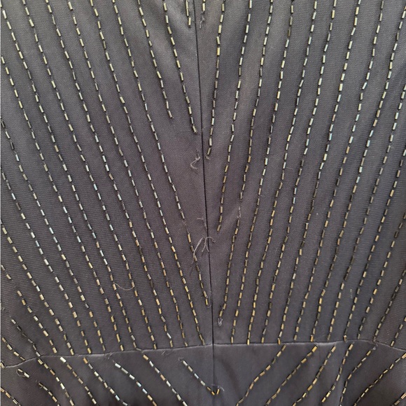 ‼️DEAL‼️David's Bridal Navy Beaded Maxi Dress - Picture 11 of 12